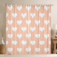 thumbnail image 1 of Homewish Love Heart Print Curtains Pack of 2 (42x84 Each) for Female Men Adults,Orange White Curtains Blackout,Romantic Valentine's Day Bedroom Curtains,Microfiber Bedroom Decor, 1 of 6