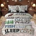 thumbnail image 1 of Homewish Love Lake House 7 Pieces Bedding Comforter Set,Rustic Pike Fish Full Bedding Set,Jungle Wildlife Fitted Sheet Flat Sheet For Boys Teens,Luxury Bedroom Decor Reversible, 1 of 8