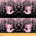 thumbnail image 1 of Homewish Lovely Axolotl Fabric by the Yard 3 Yard,Cartoon Animal Sewing Fabric,Pink Cherry Blossom Room Decor Fabric by the Yard For Girls,Ultra Soft Home Decor, 1 of 6