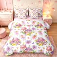 thumbnail image 1 of Homewish Lovely Botanical Mushrooms 7-Piece Twin Bedding,Cartoon Fairies Bedding Comforter Set,Pink Purple,Pink Reversible, 1 of 8