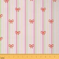 thumbnail image 1 of Homewish Lovely Bow Fabric by the Yard 1 Yard,Minimalist Stripes Lines Home Decor Fabric by the Yard,Pink Red Sewing Fabric For Girls,Breathable Home Decor, 1 of 6