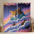 thumbnail image 1 of Homewish Lovely Cat Blackout Curtains Set of 2 (52x84 Each),3D Cute Kitten Window Curtains,Pet Lovers Curtains and Drapes For Men Women,Luxury Bedroom Decor, 1 of 6