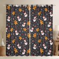 thumbnail image 1 of Homewish Lovely Gingerbread Man Blackout Curtains Set of 2 (52x84 Each),Chic Christmas Snowman Window Curtains,Merry Xmas Curtains and Drapes For Girls Boys,Ultra Soft Home Decor, 1 of 6