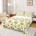 thumbnail image 1 of Homewish Lovely Lions Monkey King Sheet Set, Zoo Animal Zebra Yellow Green, Luxury Decor For Boys Teens, 4-Piece, 1 of 7