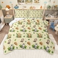 thumbnail image 1 of Homewish Lovely Lions Monkey Queen Comforter Set,Zoo Animal Zebra Bedding Sets,Yellow Green Bedding Comforter Set For Boys Teens，Luxury Bedroom Decor Reversible,3-Piece, 1 of 8