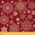 thumbnail image 1 of Homewish Lovely Snowflake Fabric by the Yard 2 Yard,Merry Christmas Room Decor Fabric by the Yard,Red Gold Fabric for Sewing For Teens,Super Cozy Room Decor, 1 of 6
