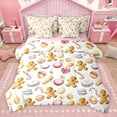 thumbnail image 1 of Homewish Macaron Candy Cane 7-Piece Bedding Comforter Set,Sweet Christmas Dessert King Bedding Sets,Cute Cartoon Gingerbread Man Bed Sheets For Boys Girls,Microfiber Bedroom Decor Reversible, 1 of 8
