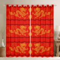 thumbnail image 1 of Homewish Magic Animal Dragon Black Out Curtains,Boho Bohemain Tribal Curtains Pack of 2 (42x63 Each),Orange Red Bedroom Curtains For Boys Teens,Microfiber Bedroom Decor, 1 of 6