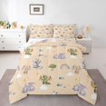 thumbnail image 1 of Homewish Magic Dragon Queen Comforter Set,Cute Rainbow Comforter Sets Queen,Cream,Colorful Stars Reversible,3 Pieces,1 Comforter and 2 Pillowcases, 1 of 7