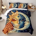thumbnail image 1 of Homewish Magic Girl Quilt Full, Bohemian Sun and Moon Full Bedspread Sets, 3 Pieces 1 Coverlet and 2 Pillowcases, 1 of 7