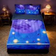 thumbnail image 1 of Homewish Magic Jungle Zipper Queen Comforter Set with Fitted Sheet and 2 Pillowcases for Kids, Happy Halloween Theme Zipper Bedding Set, Navy Blue Reversible, 1 of 7