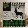 thumbnail image 1 of Homewish Magic Moose Deer Black Out Curtains, Woodland Wildlife Curtains Pack of 2 (42x63 Each), Rustic Adventure Bedroom Curtains, Blackout Curtains Bedroom Decor, 1 of 7