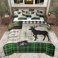 thumbnail image 1 of Homewish Magic Moose Deer Twin Bedding Sets 7-Piece, Woodland Wildlife Bedding Comforter Set, Rustic Adventure Reversible Sheet Sets, Microfiber Bedroom Decor, 1 of 8