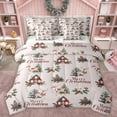thumbnail image 1 of Homewish Magic Reindeer Moose Twin Bedding Sets 7-Piece, Christmas Tree Flower Bedding Comforter Set, Farmhouse Lake House Reversible Sheet Sets, Lightweight Room Decor, 1 of 8