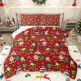 thumbnail image 1 of Homewish Magic Santa Claus Bedding Comforter Set for Kid, Christmas Tree Gift Twin Comforter Sets, Cartoon Stars Snowflake Reversible Bedding Set, Lightweight Room Decor, 2 Pieces, 1 of 8