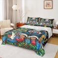 thumbnail image 1 of Homewish Magic Santa Claus Twin Sheet Sets, Christmas Tree Stars Twin Fitted Sheet, Kawaii Rabbit Bunnies Flat Sheet, Microfiber Bedroom Decor, 3-Piece, 1 of 7