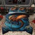 thumbnail image 1 of Homewish Magical Dragon Bedding Comforter Set 2pcs for Teens Boys Girls,Orange Blue Twin Comforter Sets Microfiber,Universe Galaxy Breathable Bedding Set,Luxury Bedroom Decor,Reversible, 1 of 8