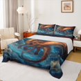 thumbnail image 1 of Homewish Magical Dragon Twin Sheet Sets 3pcs for Teens Boys Girls,Orange Blue Twin Fitted Sheet Microfiber,Universe Galaxy Breathable Flat Sheet,Luxury Bedroom Decor, 1 of 7