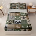 thumbnail image 1 of Homewish Mallard Duck Zipper Twin Comforter Sets with Fitted Sheet and 2 Pillowcases,Jungle Animals Deer Zipper Bedding Set For Boys Kids,Reversible,4 Pieces, 1 of 7