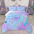 thumbnail image 1 of Homewish Marine Mermaid 2pcs Bedding Comforter Set for Kids Teens Girls,Ocean Sea Princess Twin Comforter Sets,Blue Purple Gradient Breathable Bedding Set,Ultra Soft Home Decor,Reversible, 1 of 8