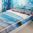 thumbnail image 1 of Homewish Marine Starfish Shell Zipper Full Size Comforter Sets with Fitted Sheet and 2 Pillowcases for Teens,Boys Girls Ocean Beach Zipper Bedding Set,4pcs, 1 of 6