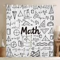 thumbnail image 1 of Homewish Math Geometry Black Out Curtains,Modern Mathematics Curtains Pack of 2 (42x63 Each),White Black Bedroom Curtains For Boys Kids,Super Cozy Room Decor, 1 of 6