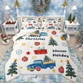 thumbnail image 1 of Homewish Merry Christmas 3 Pieces Queen Comforter Set for Teens Boys Girls,Winter Holiday Ultra Soft Bedding Sets,Xmas Tree Truck Bedding Comforter Set Breathable,Breathable Home Decor,Reversible, 1 of 8