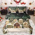 thumbnail image 1 of Homewish Merry Christmas 7 Pieces Bedding Comforter Set,Happy New Year Full Bedding Set,Teens Xmas Gifts Fitted Sheet Flat Sheet For Girl Boy,Luxury Bedroom Decor Reversible, 1 of 9