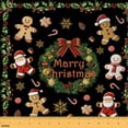 thumbnail image 1 of Homewish Merry Christmas Fabric by the Yard 1 Yard,Gingerbread Man Santa Claus Home Decor Fabric by the Yard,Xmas Flower Candy Cane Sewing Fabric For Girls,Luxury Bedroom Decor, 1 of 6