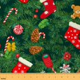 thumbnail image 1 of Homewish Merry Christmas Fabric by the Yard 2 Yard,Cartoon Cant Cane Room Decor Fabric by the Yard,Red Christmas Stocking Fabric for Sewing For Girls Kids,Microfiber Bedroom Decor, 1 of 6
