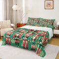 thumbnail image 1 of Homewish Merry Christmas Full Size Sheets,Cartoon Nutcracker Pattern Bed Sheets,Green Red Gold Sheet Sets For Girls Kids,Breathable Home Decor,4pcs, 1 of 7