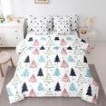 thumbnail image 1 of Homewish Merry Christmas Tree 7pcs Bedding Comforter Set for Teens Boys Girls,Kawaii Xmas Snowflake Queen Bedding Sets Super Cozy,Happy New Year Queen Sheet Sets,Lightweight Room Decor,Reversible, 1 of 8