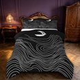 thumbnail image 1 of Homewish Mid Century Minimalism Full Size Comforter Sets, Black White Bedding Comforter Set, Black Reversible 3pcs, 1 Comforter and 2 Pillowcases, 1 of 6