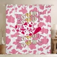 thumbnail image 1 of Homewish Milk Cow Print Curtains Pack of 2 (42x84 Each),Chic Cowgirl Hat Curtains Blackout,Pink White Bedroom Curtains For Girls Teens,Breathable Home Decor, 1 of 6