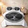 thumbnail image 1 of Homewish Minimalist Nature Tree Twin Quilt Set,Classic Botanical Art Twin Coverlet Set,White Black,Light Gray Reversible,2pcs, 1 of 7