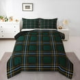 thumbnail image 1 of Homewish Minimalist Plaid Stripes 3 Pieces Queen Comforter Set For Female Men Adults,Green Yellow Ultra Soft Bedding Sets,Abstract Geometric Bedding Comforter Set,Luxury Bedroom Decor,Reversible, 1 of 8
