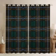 thumbnail image 1 of Homewish Minimalist Plaid Stripes Black Out Curtains For Female Men Adults,Green Yellow Curtains Pack of 2 (42x63 Each),Abstract Geometric Bedroom Curtains,Luxury Bedroom Decor, 1 of 6