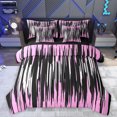 thumbnail image 1 of Homewish Minimalsit Striped 7pcs Bedding Comforter Set,Modern Geometric Artwork Queen Bedding Sets,Pink White Black Queen Sheet Sets For Men Women,Microfiber Bedroom Decor Reversible, 1 of 8