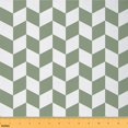thumbnail image 1 of Homewish Modern Abstract Geometric Fabric by the Yard 1 Yard,Minimalism Grid Checkered Home Decor Fabric by the Yard,Green White Plaid Sewing Fabric For Teens,Luxury Bedroom Decor, 1 of 6