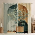 thumbnail image 1 of Homewish Modern Aesthetic Art Curtains Pack of 2 (42x84 Each),Green Plant Curtains Blackout,Retro Geometric Artsitic Bedroom Curtains For Men Women,Ultra Soft Home Decor, 1 of 6