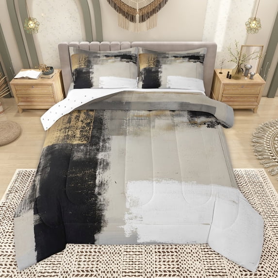Homewish Modern Fashion Abstract Bedding Comforter Set, Minimalst Minimalism Twin Comforter Sets, Teens Adult Women Men Reversible Bedding Set, Super Cozy Room Decor, 2-Piece