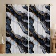 thumbnail image 1 of Homewish Modern Fashion Marble Curtains Pack of 2 (42x84 Each), Grey Navy Marbling Abstract Curtains Blackout, Teens Adult Men Female Bedroom Curtains, Living Room Curtains Decor, 1 of 5