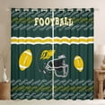 thumbnail image 1 of Homewish Modern Football Rugby Player Blackout Curtains Set of 2 (52x84 Each), Olive Yellow Stripe Line Window Curtains, Cartoon Sports Theme Curtains and Drapes, Living Room Curtains Decor, 1 of 5