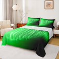 thumbnail image 1 of Homewish Modern Geometric Artistic Queen Sheet Sets,Waves Stripes Lines Flat Sheet,Green Black Queen Fitted Sheet For Girls Kids,Microfiber Bedroom Decor,4-Piece, 1 of 7