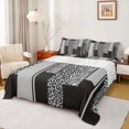 thumbnail image 1 of Homewish Modern Geometric Artistic Twin Sheet Sets,Chic Cheetah Pattern Twin Fitted Sheet,Gray Zebra Stripe Flat Sheet For Boys Teens,Ultra Soft Home Decor,3-Piece, 1 of 7