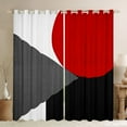 thumbnail image 1 of Homewish Modern Geometric Circle Black Out Curtains.Abstract Circular Curtains Pack of 2 (42x63 Each),Red Gray Black Bedroom Curtains For Boys Kids,Microfiber Bedroom Decor, 1 of 6