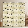 thumbnail image 1 of Homewish Modern Princess Bowknot Curtains Pack of 2 (42x84 Each), Cartoon Love Heart Curtains Blackout, Chic Fashion Plaid Checkered Bedroom Curtains, Curtains and Drapes Decor, 1 of 6