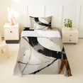 thumbnail image 1 of Homewish Modern Spiral Twin Sheets,Geometric Abstract Bedding,Cream,3-Piece,1 Fitted Sheet and 1 Pillowcase, 1 of 6