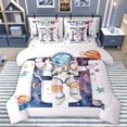 thumbnail image 1 of Homewish Monogrammed H Theme 7 Pieces Bedding Comforter Set,Planet Stars Pattern Full Bedding Set,Multicolor Splash Ink Fitted Sheet Flat Sheet For Girl Teens,Ultra Soft Bedroom Decor Reversible, 1 of 8