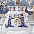 thumbnail image 1 of Homewish Monogrammed H Theme Queen Comforter Set,Planet Stars Pattern Bedding Sets,Multicolor Splash Ink Bedding Comforter Set For Girl Teens,Ultra Soft Bedroom Decor Reversible,3 Pieces, 1 of 8